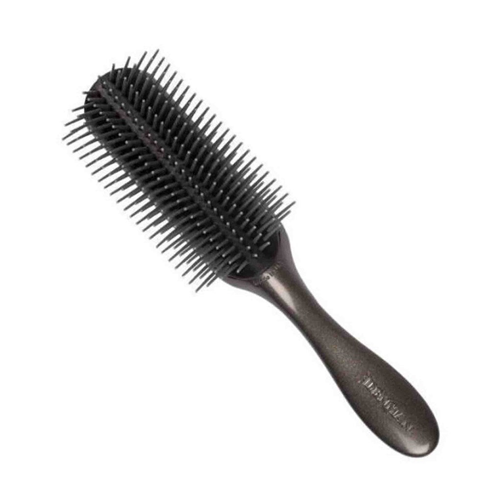 Denman Brushes D4 Large Styling Brush 9 Rows - Gun Metal Silver