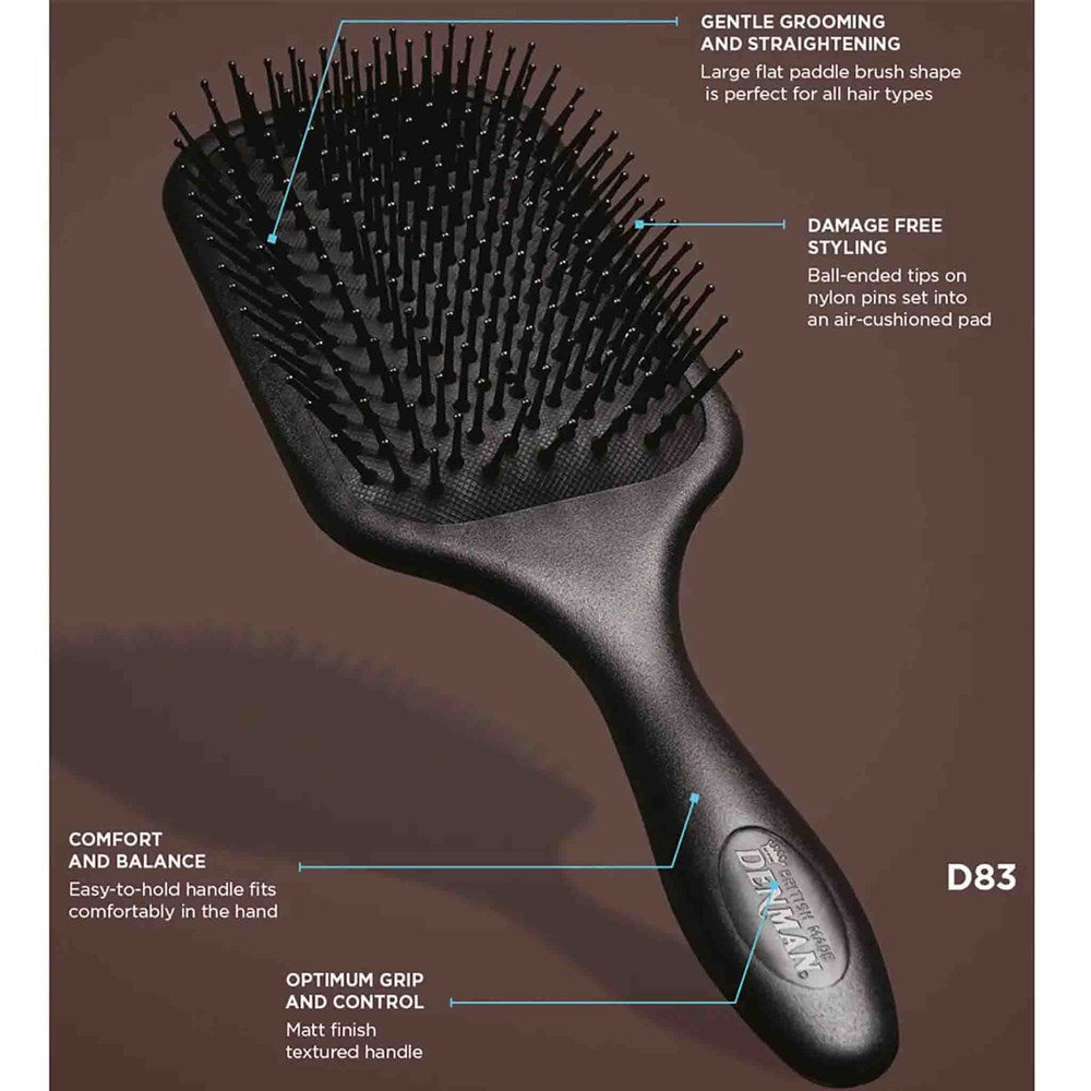 Denman D83 Large Paddle Black Brush